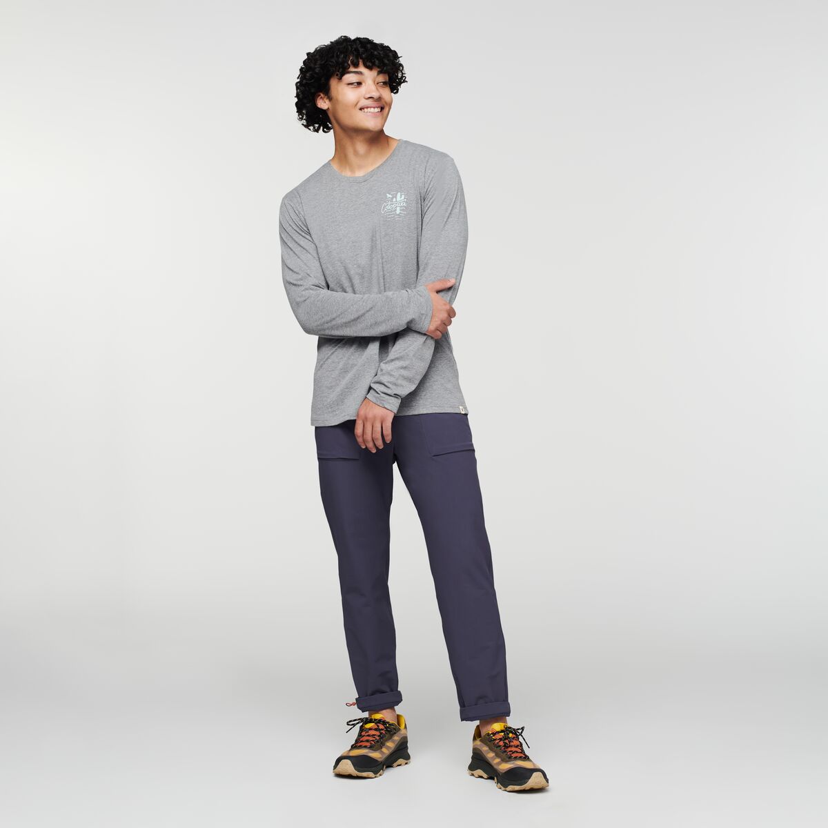 Hello Llama Long Sleeve T Shirt Men's - Image 3