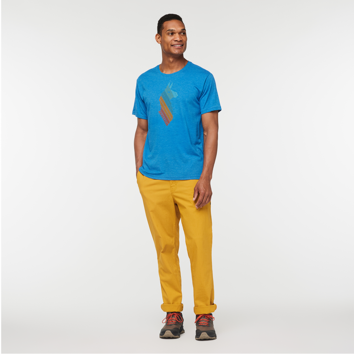 Alternative view of Llama Stripes T Shirt   Men's