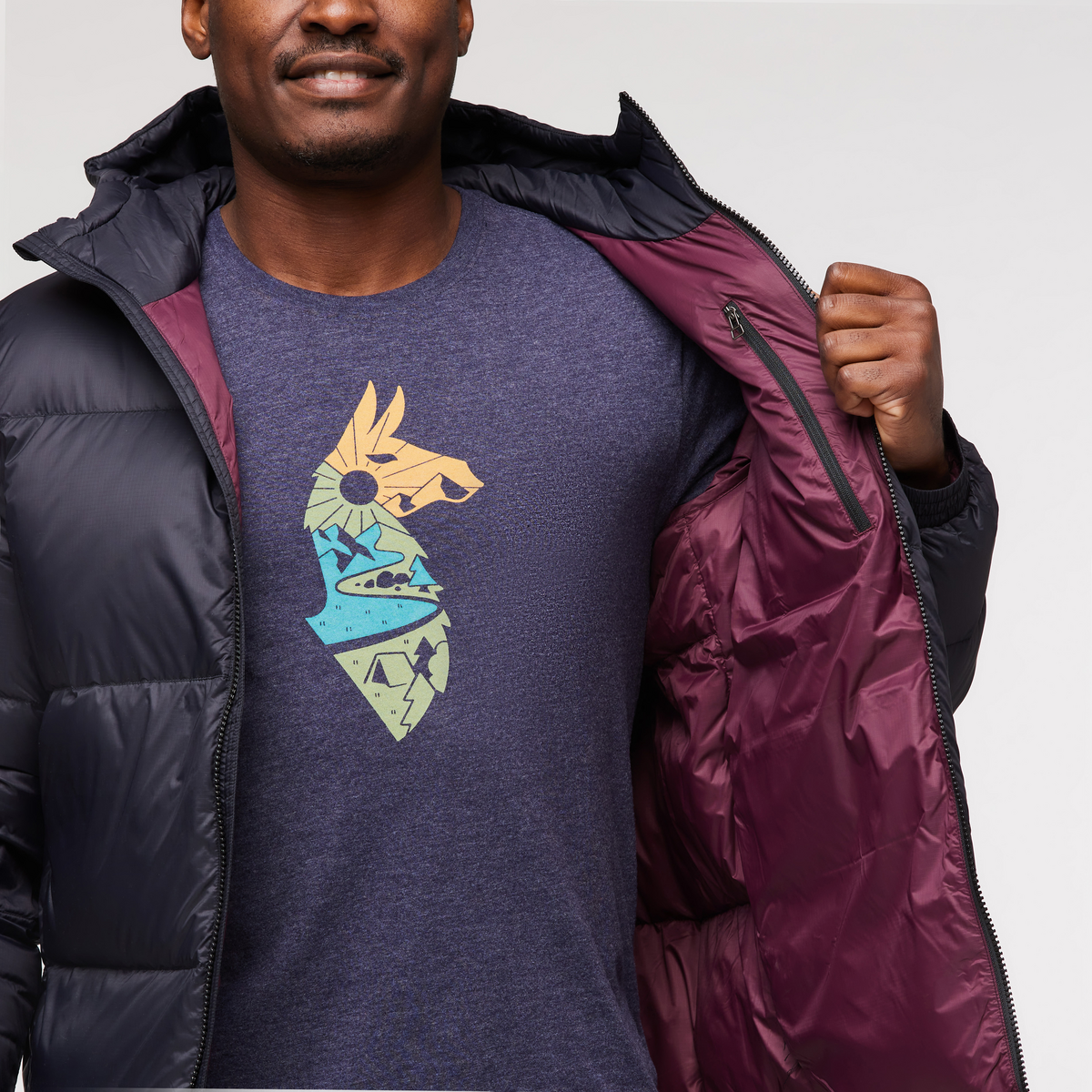 Solazo Down Hooded Jacket Men's - Image 12