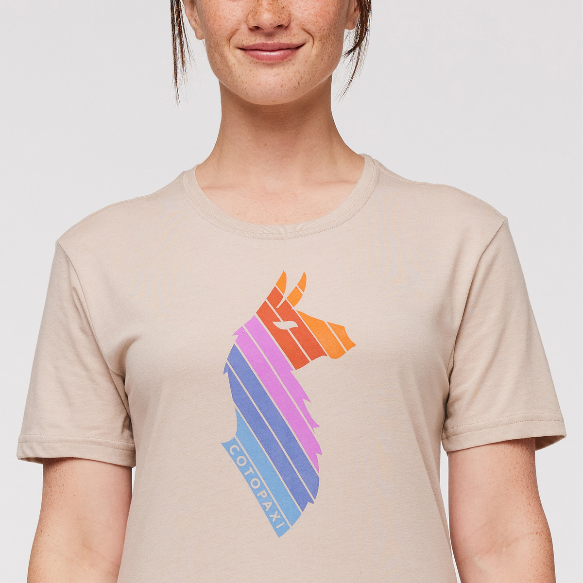 Llama Stripes T Shirt Women's - Image 10
