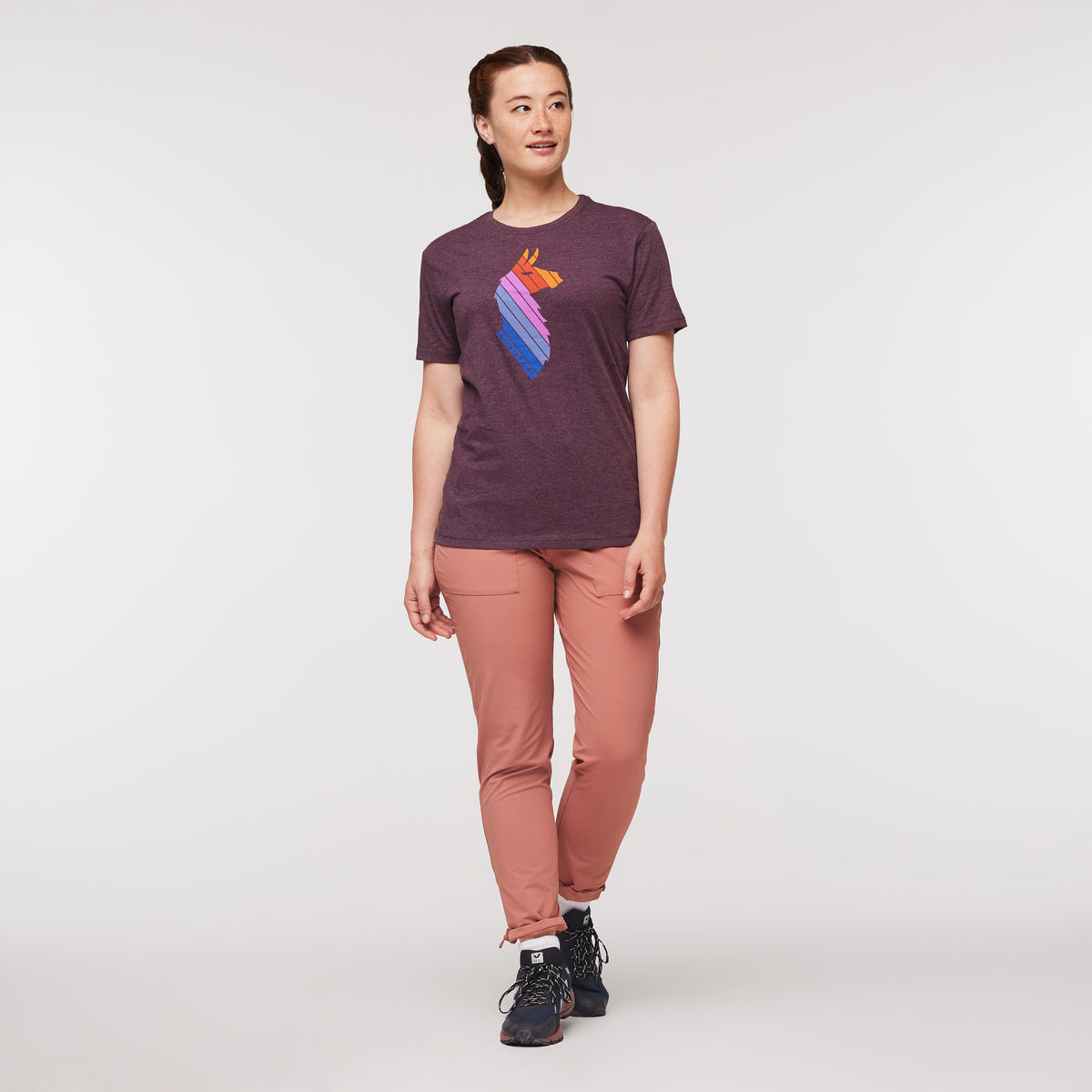Llama Stripes T Shirt Women's - Image 12