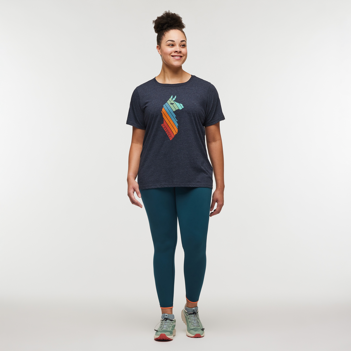Llama Stripes T Shirt Women's - Image 2