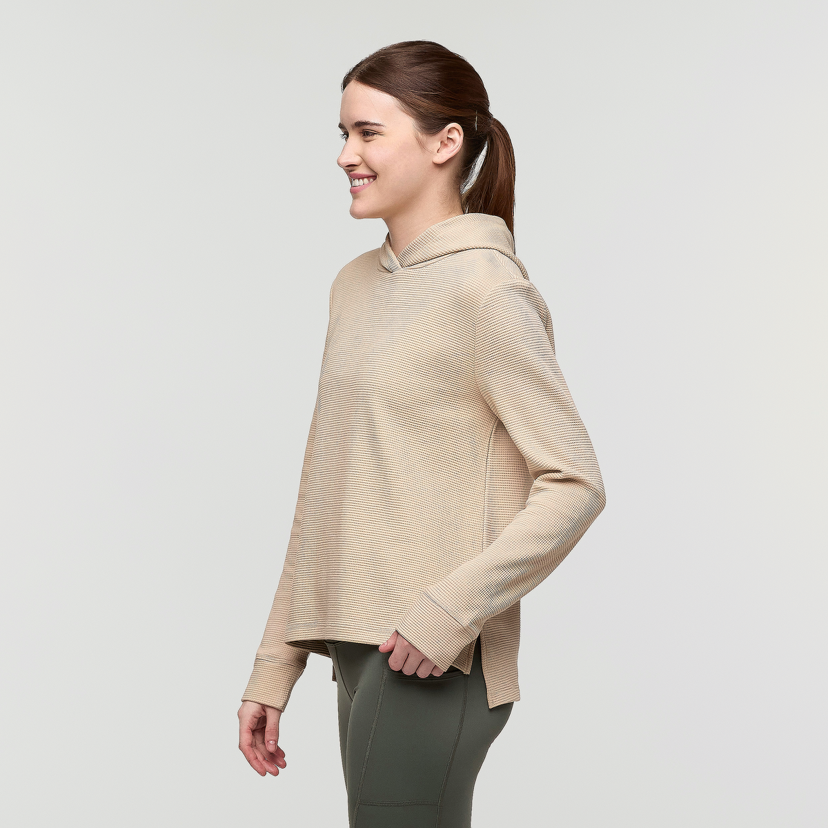 Atajo Long Sleeve Waffle Hoodie Women's - Image 3