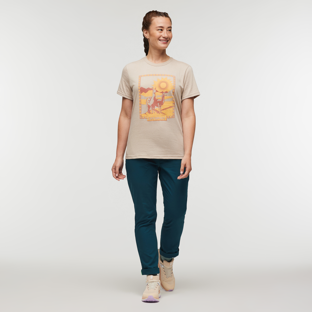 Llama Greetings T Shirt Women's - Image 2