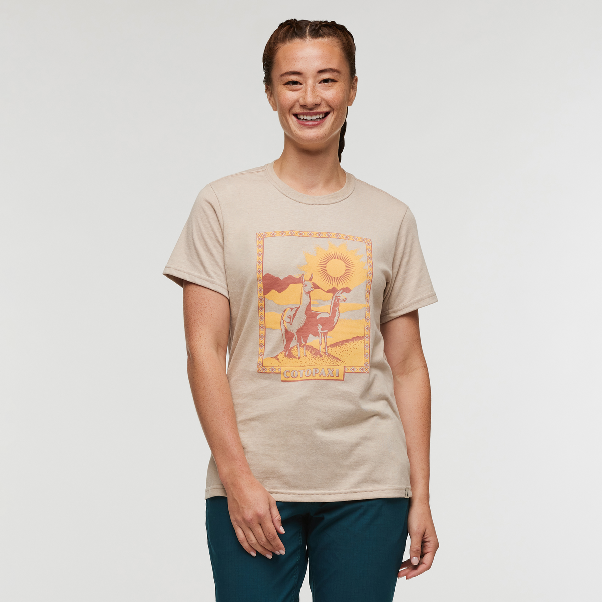 Llama Greetings T Shirt Women's