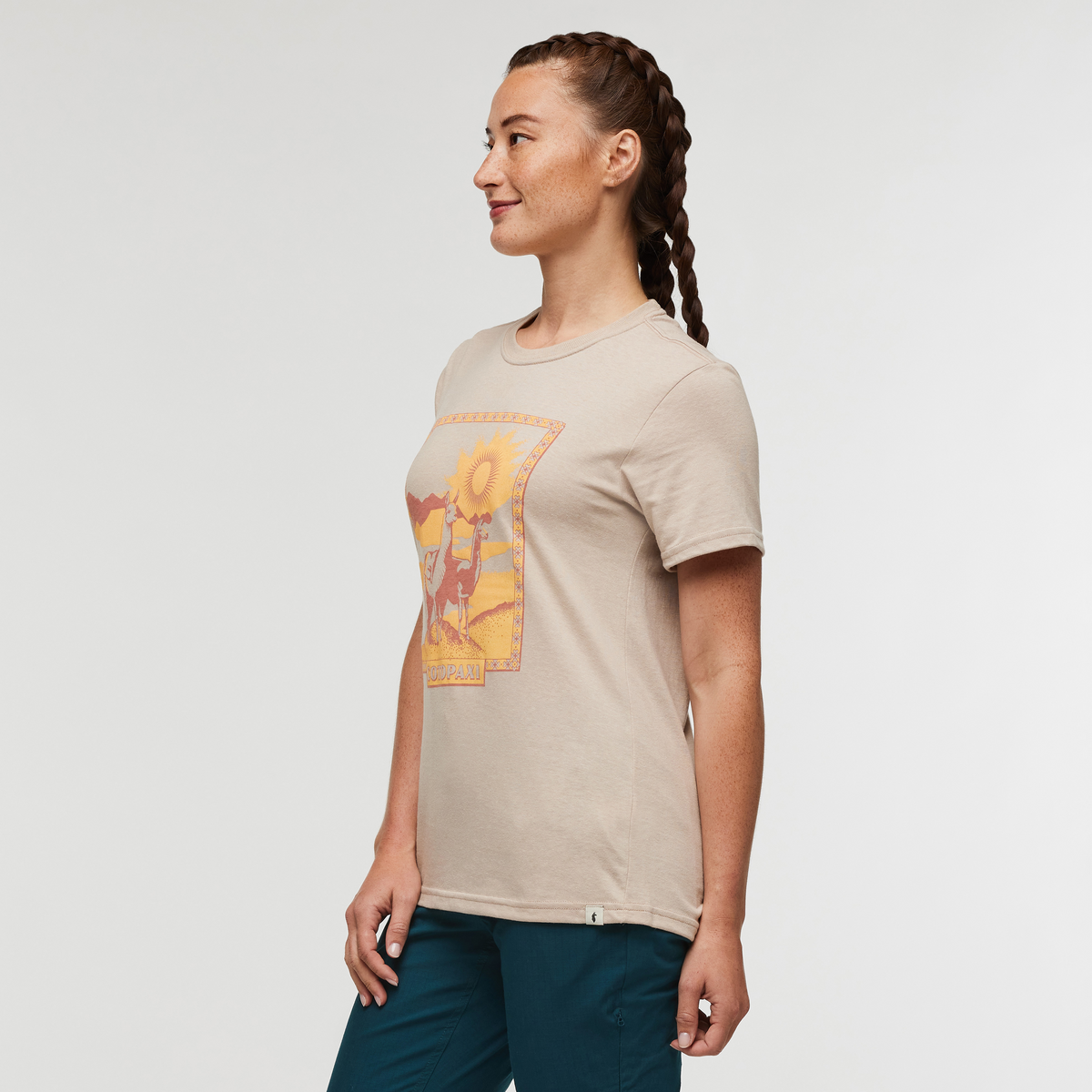 Llama Greetings T Shirt Women's - Image 3